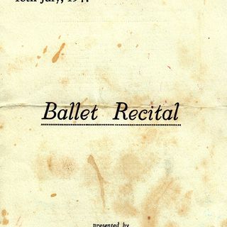 Ballet Recital for Senior Members  of The Australian Society of Operatic Dancing, 1947.