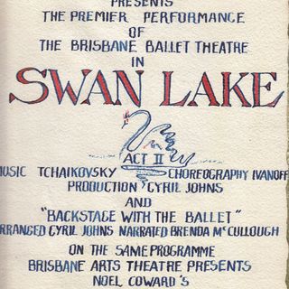 Poster for 'Swan Lake Act II' by Greg Hannas. Courtesy Judith and Wendy Lowe.