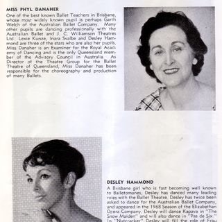Artistic Director Phyllis Danaher and  Ballet Mistress Desley Hammond
