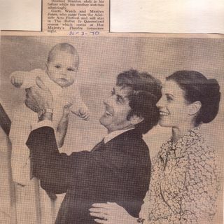 Baby Stanton Welch, Garth Welch & Marilyn Jones,  31 March 1970. Courtesy Kathryn Brown née Hanger.