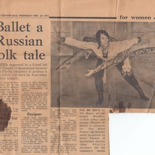 The Courier-Mail 24 November 1971. Courtesy Judith and Wendy Lowe