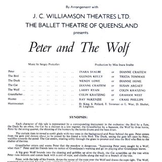 'Peter and The Wolf' cast list