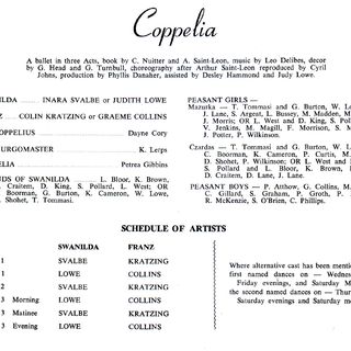 'Coppelia' cast