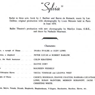 'Sylvia' cast list