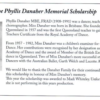 2012 Phyllis Danaher Scholarship awarded to Madi Whitley