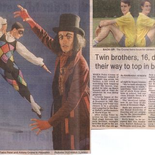 Peter & Antony Crome in The Courier Mail, April 1996.