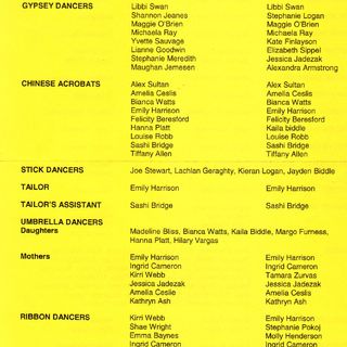 Cast list