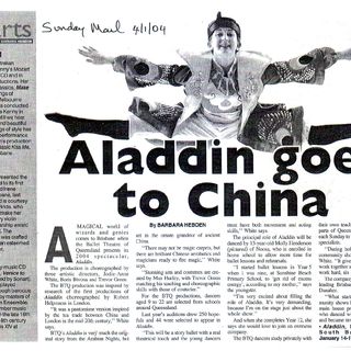 Article by Barbara Hebden in The Sunday Mail, 4 January 2004.