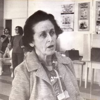 Miss Danaher taking a rehearsal, 1970s.